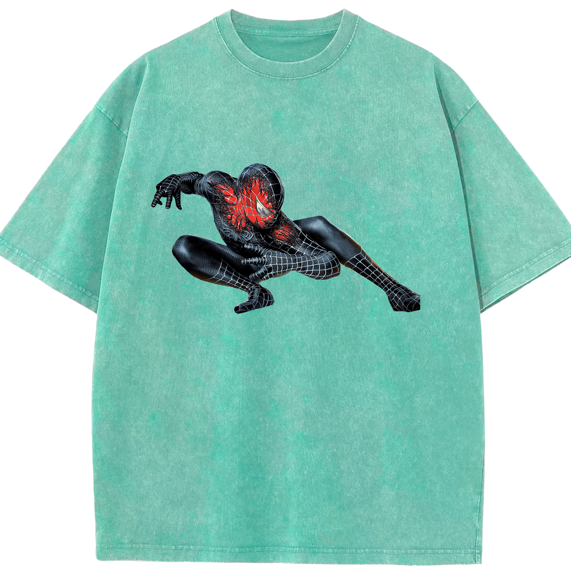 （画像用） Spider Man スパイダーマン 綿100% ヴィンテージ風 半袖Tシャツ（フロントプリント）